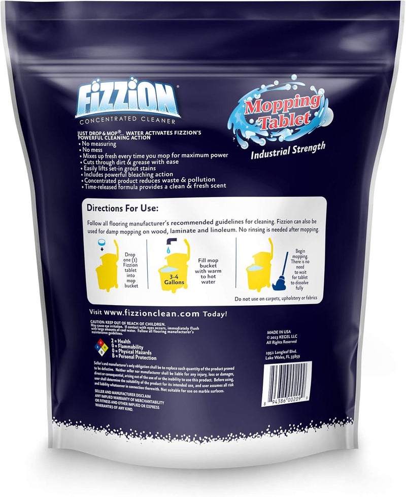 Fizzion Industrial Strength Mopping Tablets - 45 Count for Effective Floor Cleaning - Image 2
